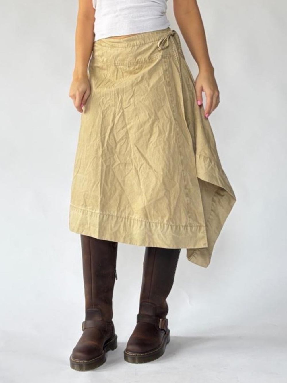 Zara Wrap Skirt Tan Medium